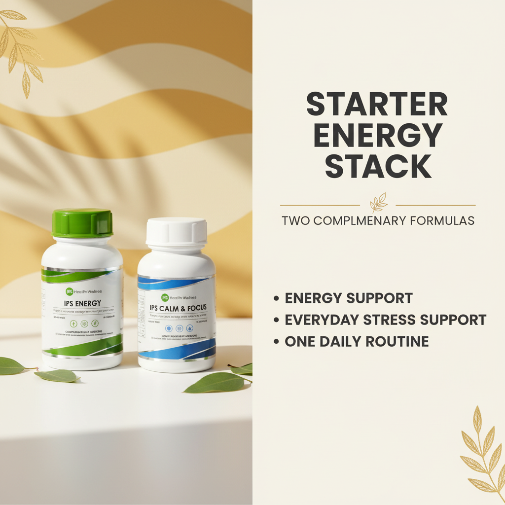 Starter Energy Stack benefit snapshot – energy and everyday stress support