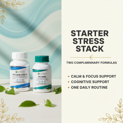 Starter Stress Stack benefit snapshot – calm, focus and cognitive support