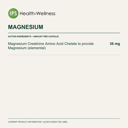 Magnesium active ingredients and quantities