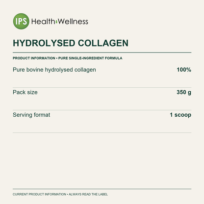 Hydrolysed Collagen ingredient and pack information