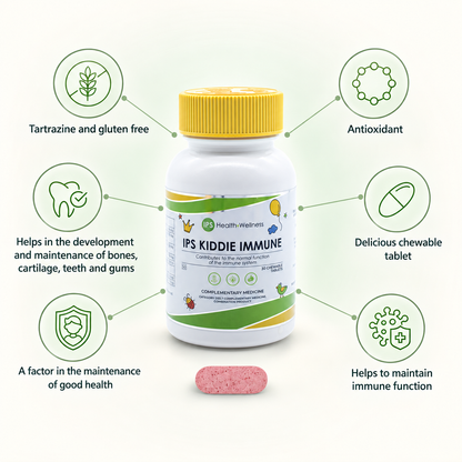 IPS Kiddie Immune product and benefits — no-heading design
