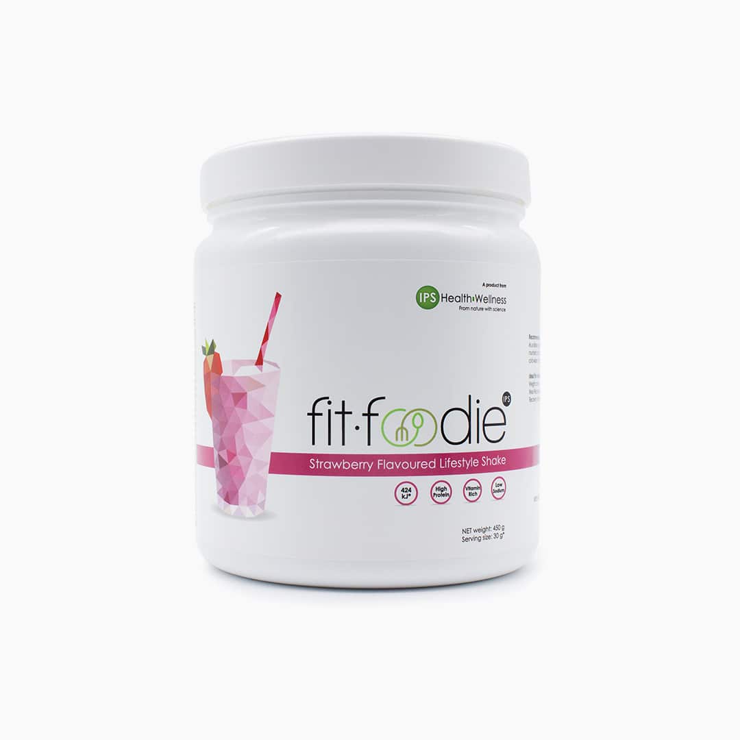 IPS Fit Foodie Strawberry Flavoured Lifestyle Shake tub